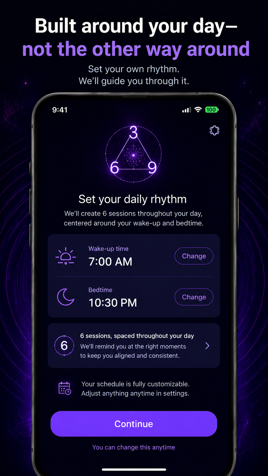 Set your daily rhythm